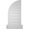 Ekena Millwork Quarter Round Top Right Surface Mount PVC Gable Vent w/ 2"W x 2"P Brickmould Sill Frame, 12"W x 26"H GVPQR12X2603SF - alternate 3